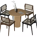 Quiet leisure tables and chairs 3d model