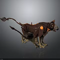 Fantasy Mythical Creature Character Featuring Red Body Orange Glowing Parts Wings And Tail