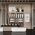 New Chinese Hotel Lobby Reception Rest Area 3d model