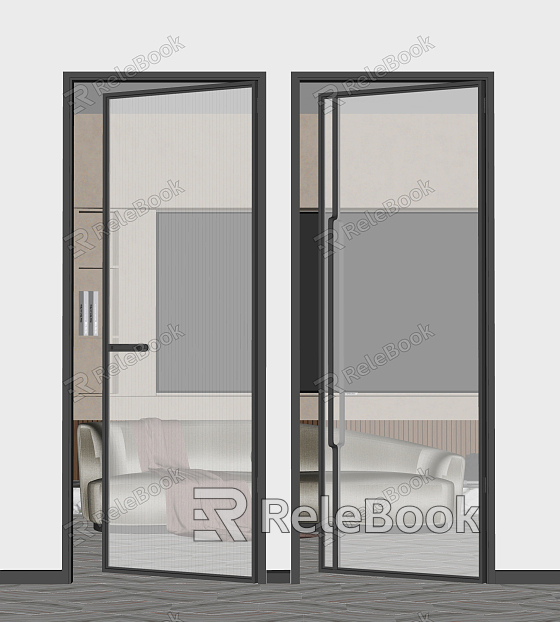 Modern Door Glass Door Single Door Single Door model