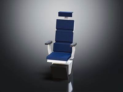 Modern Blue Office Chair With Multi Layer Backrest Fabric Seat And Adjustable Armrests 3d model