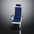 Modern Blue Office Chair With Multi Layer Backrest Fabric Seat And Adjustable Armrests