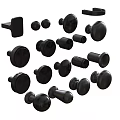 Black Door Handles Collection With Various Shapes And Sizes For Home Use