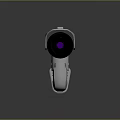 White Outdoor Security Camera With Night Vision Lens And Mounting Bracket