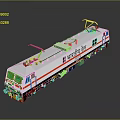 modern train light rail subway high-speed rail 3d model