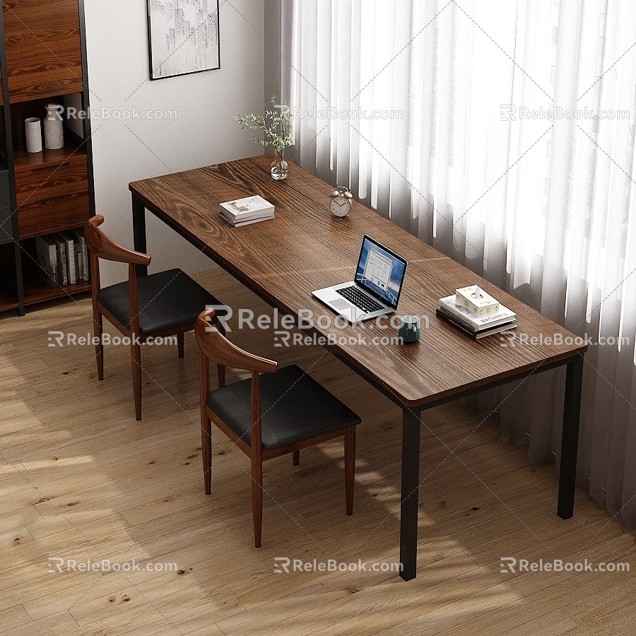 Study Desk Study Table Office Desk 3d model