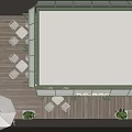 Modern Green Frame Glass House Real Estate Sales Office With Cozy Outdoor Leisure Lounge Area