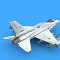 F16E Fighter Jet Fighter Combat Aircraft 3d model