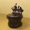 Unique Artistic Wooden Single Chair Featuring Irregular Backrest Design For Indoor Decor