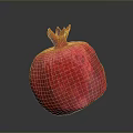 Fresh Ripe Red Pomegranate Fruit With Vibrant Color And Smooth Skin