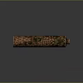Camouflage Cylinder With Brown Green Beige Pattern Design And Metallic Ends