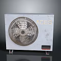 ACES Industrial Fan Equipment With White Casing Metal Blades And Red Base Parts