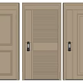 Modern Swing Doors Featuring Different Panel Styles For Interior Spaces 3d model