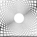 Black and White Spiral Lines Creating Geometric Pattern Featuring Central Black Circle 3d model