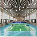 Spacious Indoor Sports Hall With Multiple Ping Pong Tables And Modern Lighting