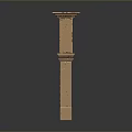 Bronze Arched Fireplace With Decorative Columns And Dark Background Reflection
