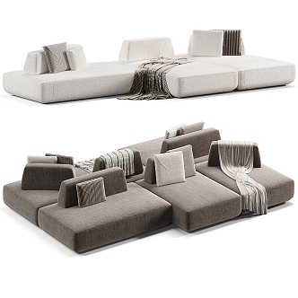 Modern Modular Combination Multiplayer Sofa Sitting Multiplayer Sofa 3d model