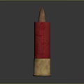 Assorted Bullet Sizes In Metallic And Red Casings On Dark Surface