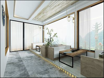 New Chinese Teahouse 3d model