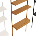 Modern Open Bookshelf Design With White Brown Black Colors And Multiple Shelves