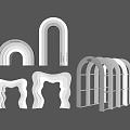 Modern White Event Doorway Designs With Various Arch And Wave Shapes