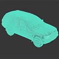 Dark Blue Vintage Jeep SUV With Roof Rack And Alloy Wheels Design