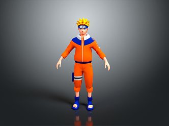 Naruto Unaruto Juvenile Magic Juvenile Magic Juvenile Magician Mage Male Character 3d model