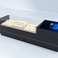 Modern Jewelry Display Showcase With Glass Top Multiple Compartments And Digital Screen
