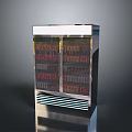 Electronic Appliance Double Door Beverage Display Cooler With Stainless Steel Glass Doors