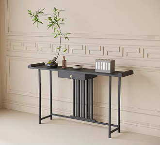 Chinese-style end view table entrance table 3d model