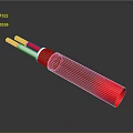 High Quality Red Industrial Cable with Golden Connectors and White Inner Layer