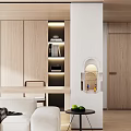 Modern Interior Design With Wooden Wall Lamp And Ambient Lighting Features