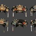 Chinese Traditional Decorative Hanging Ornaments With Beads Tassels And Intricate Patterns