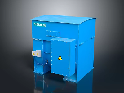 Sturdy Siemens Blue Display Shelf with Durable Structure for Commercial Retail Use 3d model