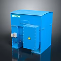 Sturdy Siemens Blue Display Shelf with Durable Structure for Commercial Retail Use