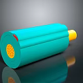 Advanced Turquoise Medical Device Design With Yellow Tip And Perforated End Section