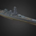 Warship Dreadnought Class Destroyer Battleship Cruise Ship Frigate Ship Carrier Low Face Number Low Model Simple Model Game Movie Class Super Writing 3d model