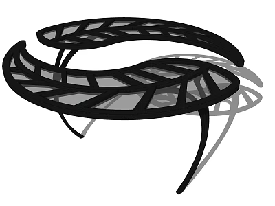 Modern Curved Pergola Design With Decorative Lattice Structure For Outdoor Use 3d model