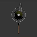 Military Rocket Launcher With Green Warhead Orange Grip And Black Metal Parts
