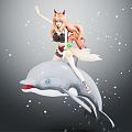 Modern Anime Character Dolphin Girl 3d model