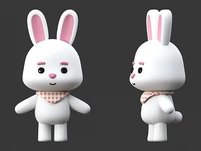 Cartoon White Rabbit Game White Rabbit Personification White Rabbit IP White Rabbit Cute White Rabbit Cartoon Rabbit Muppet White Rabbit Doll White Rabbit 3d model