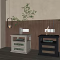 Jane European bedside table combination 3d model