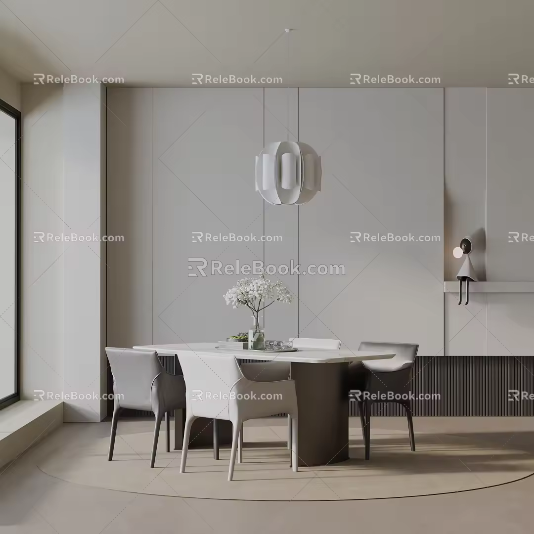 Modern dining table 3d model