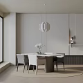 Modern dining table 3d model