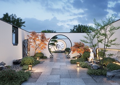 New Chinese Courtyard Landscape 3d model