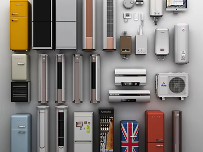 modern household appliances 3d model
