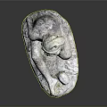 Antique Style Stone Seated Child Sculpture with Detailed Carving and Ornamental Base