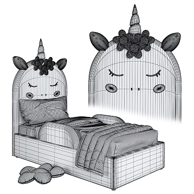 Modern Children's Bed 3d model