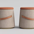 Modern sofa stool combination 3d model