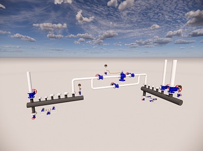 Installation Layout of Steam Manifold 3d model